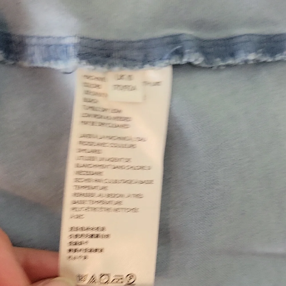 Free People Light Blue Denim Chambray Seamed Fit And Flare Skater Alex Dress - 6 - Picture 8 of 11